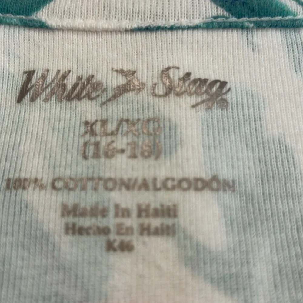 White Stag XL Cotton Pink and Green Short Sleeve T-Shirt Vintage but Like New - Picture 3 of 9